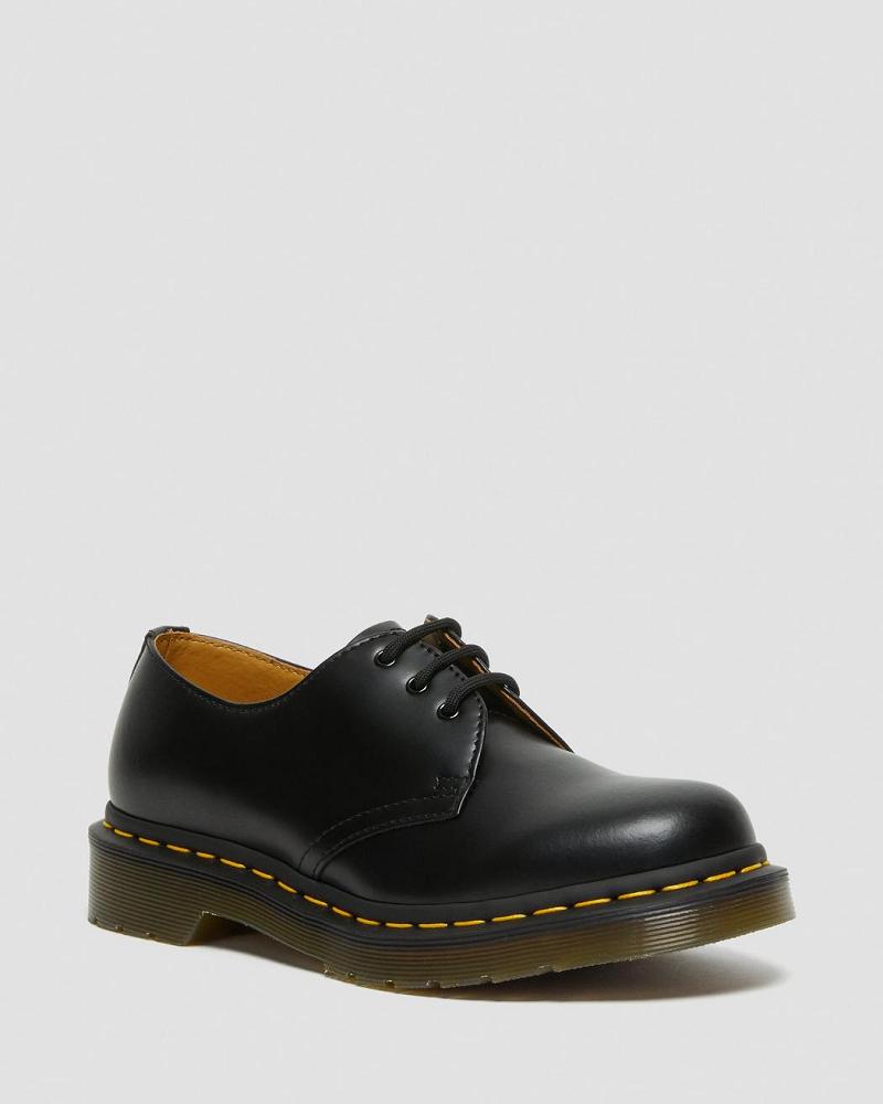 Black Women\'s Dr Martens 1461 Smooth Leather Oxfords Shoes | CA 371YXF